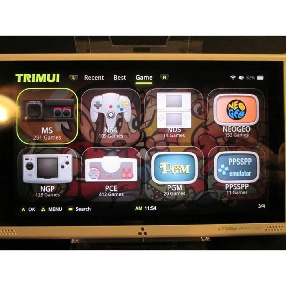 Handheld Retro Game System With Games